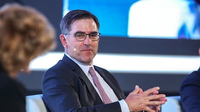 Jeff Miller, chief executive of Halliburton, during an Adipec session. Victor Besa / The National