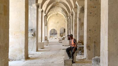 The mosque was at the centre of fighting between rebels and government forces for months and suffered extensive damage.