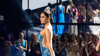 Catriona Gray takes her final walk as Miss Universe 2018 during Miss Universe on Sunday, December 8, 2019 at the Tyler Perry Studios in Atlanta, USA. Miss Universe