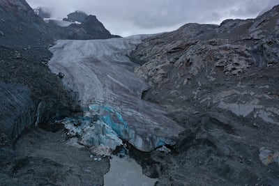 The Findel glacier in Switzerland is losing mass at a rate significantly faster than average since 2011. Melting ice could lead to growing security threats that Nato's Madrid summit needs to address. Getty