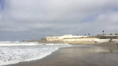 The beaches in Casablanca are expansive yet could do with a clean. Photo by Rosemary Behan