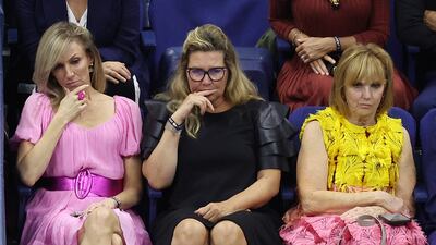 Singer Debbie Gibson, left, at the final on Sunday. AFP