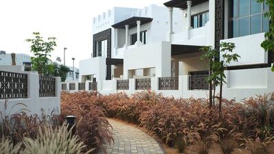 Al Bateen Villas in Abu Dhabi. House prices in the capital are continuing to increase. Delores Johnson / The National