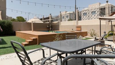 The garden space of the four-bedroom villa.