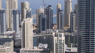 Prices and rents have fallen in Dubai Marina according to Dubizzle. Antonie Robertson / The National