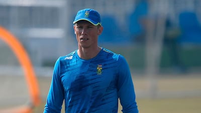 South Africa's Rassie van der Dussen attends a practice session at the Rawalpindi Cricket Stadium. AFP