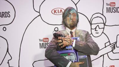 Actor and musician Jason Schwartzman after hosting the YouTube Music Awards. Andrew Kelly / Reuters