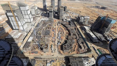 A view of the futuristic, iconic tower skyscraper being built in the business district in the New Administrative Capital east of Cairo by China State Construction Engineering Corp. Picture taken March 8, 2021. Reuters