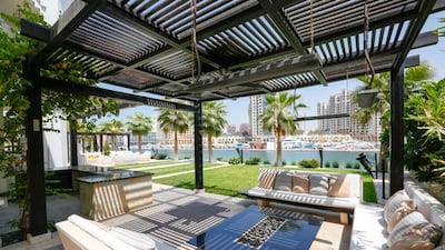 6: Set in a quiet location, the villa has views of Dubai Marina and JBR, a fire and water themed outdoor area and indoors it has been furnished with items from Italy and England.
