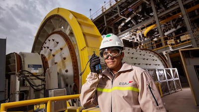 An Emirates Global Aluminium employee at the company's Taweelah refinery. Aluminium production is one of the core sectors of the economy that will come under focus as part of Abu Dhabi Department of Economic Development's Basic Industries Project. Image courtesy of EGA