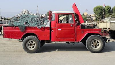 One of the old Toyota Land Cruisers in action