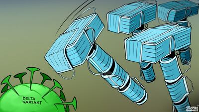 Our cartoonist's take on the Delta variant of the coronavirus