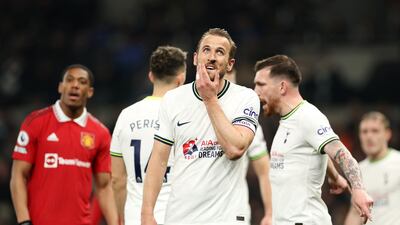Harry Kane of Tottenham Hotspur during the draw with Manchester United at Tottenham Hotspur Stadium. Getty