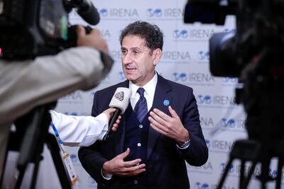 Francesco La Camera, director general of Irena, urged decision-makers to carefully weigh up implications of failing to act on climate change. Victor Besa / The National