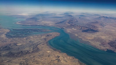 The Strait of Hormuz, the main route for Gulf oil exports, where shipping has slowed amid US and Israeli military activity. Reuters