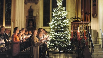 Singing for Syrians Carol Service in St Margaret’s Church, Westminster, in 2018. Courtesy Hands Up Foundation