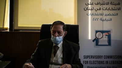President of Lebanon's supervisory commission for elections, retired judge Nadim Abdelmalak, at his office in Beirut, talks about how current lack of power and funding mean the department is unable to effectively observe the upcoming general election.