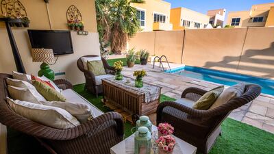 The pool area of the Yacoub family home.