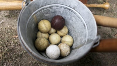 "It brings people back to a simpler time, before million-dollar contracts, TVs, cars, steroids and gloves," says Mid-Atlantic Vintage Base Ball League commissioner Bruce "Early" Leith of vintage baseball's appeal. Joseph Kaczmarek / AP
