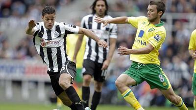 MIDFIELD: Alan Pardew, the Newcastle United, has described Hatem Ben Arfa as the one player he can rely on to get his side out of trouble. The French midfielder's pass was converted by Demba Ba to win the match. Graham Stuart / AFP