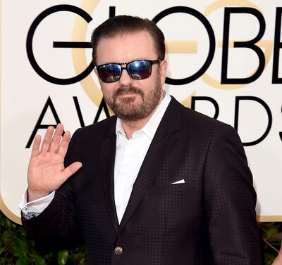 Ricky Gervais is set to host the 2020 Golden Globes on Monday, January 6. AFP
