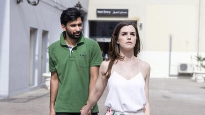 Taraash Mehrotra (Romeo) and Sally Greenland (Juliet) will star in Constellation Dubai’s immersive promenade-theatre play, Romeo+Juliet. Reem Mohammed / The National