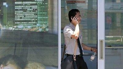 Charges for the use of mobile phones while a customer is abroad represent a lucrative revenue stream for operators. Jeff Topping / The National