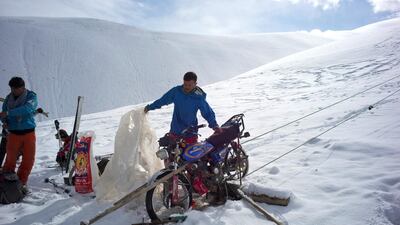 The motorbike they use for the rope tow to pull skiers up the hill. Rick Findler for The National