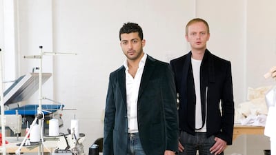 Qasimi's directors Elliott Frieze, right, and Sheikh Khalid bin Sultan Al Qasimi. Photo: Matt Crossick