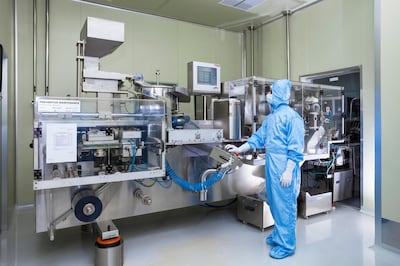 A LIFEPharma employee works in the manufacturing facility. Courtesy LIFEPharma