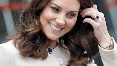 1. Catherine, Duchess of Cambridge's sapphire ring was Princess Diana's engagement ring to Prince Charles. Getty Images