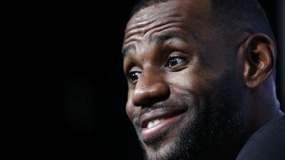 Cleveland Cavaliers player LeBron James speaks to the media during their NBA Finals practice and media availability at Quicken Loans Arena in Cleveland, Ohio, USA, 07 June 2016. Larry W Smith / EPA