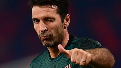 Juventus goalkeeper Gianluigi Buffon before the Serie A match at Bologna on June 22, 2020. AFP