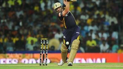 File shot of Knight Riders batsman Jacques Kallis who played his role in Kolkata's run-chase. Dibyangshu Sarkar / AFP