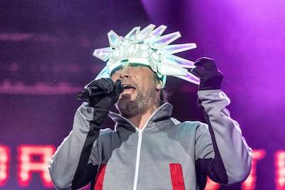 Jamiroquai put on a stellar performance at the Emirates Jazz festival. (Photo: Antonie Robertson/The National)