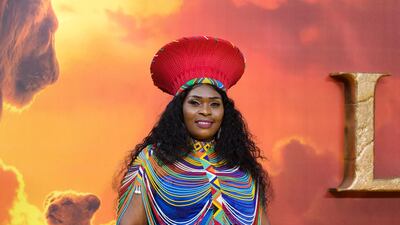 Brown Lindiwe Mkhize attends the premiere of Disney's 'The Lion King' in London's Leicester Square on July 14, 2019. Getty Images