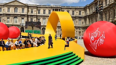 Louis Vuitton's show took place in the Cour Carree du Louvre. AFP