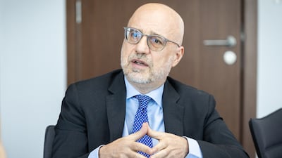 Lorenzo Fanara, Italy's ambassador to the UAE, discusses bilateral trade, the Gaza war and illegal immigration. Aparna Jayakumar for The National