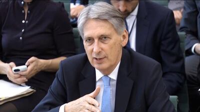 Britain's Chancellor of the Exchequer Philip Hammond made the controversial comments in an interview on the sidelines of International Monetary Fund meetings in Washington. PA