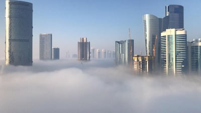 A foggy morning on Reem Island. The area saw the highest number of real estate transactions in the first half of 2019, according to government data. Courtesy of Carla Karim.