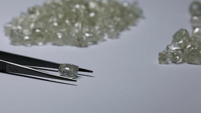 Diamonds on display at De Beers Global Sightholder Sales in Botswana’s capital city, Gaborone. Reuters