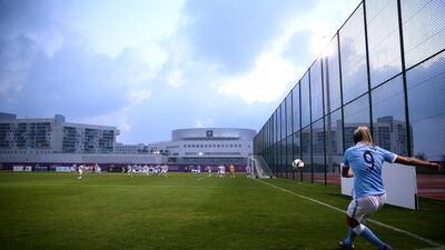 Toni Duggan of Manchester City Women’s FC takes a corner during the Fatima Bint Mubarak Ladies Sports Academy Challenge between Melbourne City Women and Manchester City Women at New York University Abu Dhabi Campus on February 17, 2016 in Abu Dhabi, United Arab Emirates. Warren Little/Getty Images
