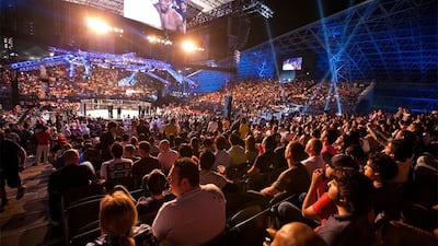 The octagon at UFC 112 at what is now Du Arena in April 2010. The UFC will return to Abu Dhabi on April 11 for a Fight Night event. Photo Courtesy / Ultimate Fighting Championship