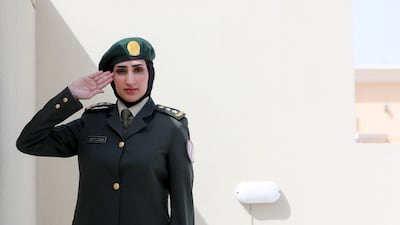 Capt Al Buainain, 31, a mother of three, started her military training at 21. Khushnum Bhandari / The National