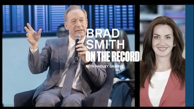 Brad Smith, Microsoft vice chairman in On the Record with Hadley Gamble. The National