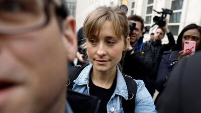 Actress Allison Mack was arrested last week on charges of recruiting women into a sex trafficking operation EPA