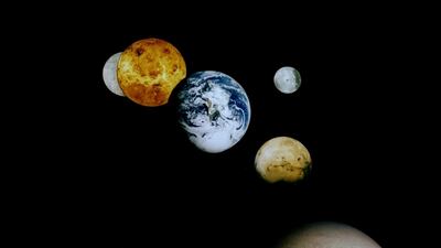 This is an updated montage of planetary images taken by spacecraft managed by NASA's Jet Propulsion Laboratory in Pasadena, CA. Included are (from top to bottom) images of Mercury, Venus, Earth (and Moon), Mars, Jupiter, Saturn, Uranus and Neptune.