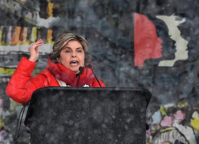 American women's rights attorney Gloria Allred speaks at Rally Park City to celebrate community victories, honoring the one-year anniversary of the Women's March and Park City's March on Main in Utah. Angela Weiss/ AFP Photo