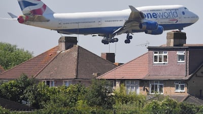 A British Airways Boeing 747-400 comes in to land at Heathrow airport in London. Reuters