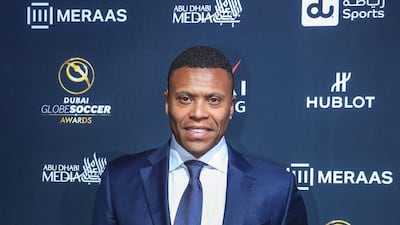 Former Brazilian player Gilberto da Silva at the red carpet during the Global Soccer Awards at the Madinat Jumeirah in Dubai on Thursday. Victor Besa / The National